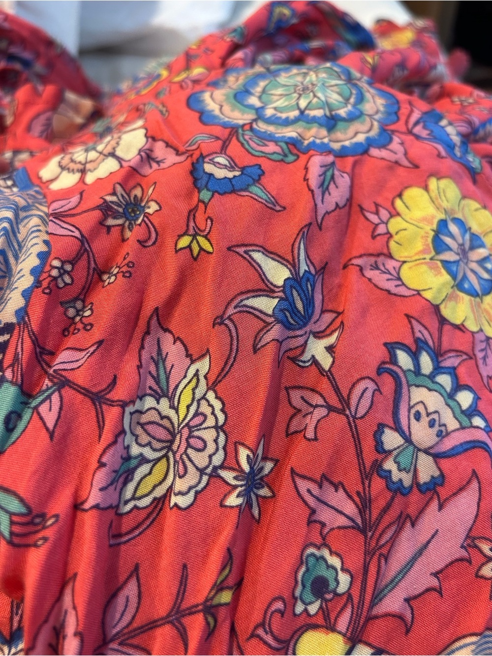 Spell Pink Floral Maxi Skirt with Tassel Waist - Picture 3 of 5